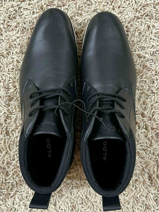 ALDO Men’s Lace-Up Chukka Dress Boots Shoes Black, Size 10.5 M (New) main image 4